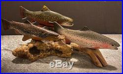 Big Sky Carvers Masters Edition Woodcarving 225/1250 Bozeman MT 3 Trout Fish