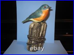 Big Sky Carvers Masters' Edition blue bird on fence post no. 1154/1250