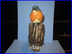 Big Sky Carvers Masters' Edition blue bird on fence post no. 1154/1250