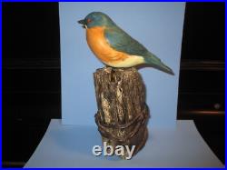 Big Sky Carvers Masters' Edition blue bird on fence post no. 1154/1250