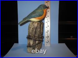 Big Sky Carvers Masters' Edition blue bird on fence post no. 1154/1250