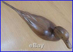 Big Sky Carvers Montana 20 Stained Wooden Pintail Duck Decoy Missing One Eye