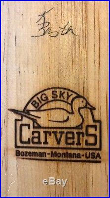 Big Sky Carvers Montana Canvasback Duck Decoy Wood Signed