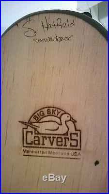Big Sky Carvers Montana Canvasback Duck Decoy Wood Signed Sonya Hatfield
