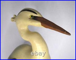 Big Sky Carvers Montana Handcrafted Wood Heron Bird on Driftwood by Kristi Jones