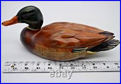 Big Sky Carvers Montana Mallard Decoy #1210 SIGNED CHRIS LINN Glass Eyes 10.5L