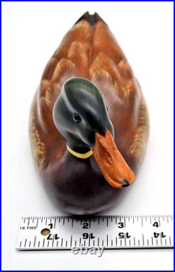 Big Sky Carvers Montana Mallard Decoy #1210 SIGNED CHRIS LINN Glass Eyes 10.5L