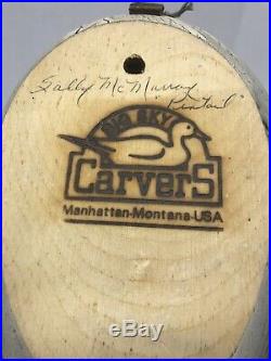 Big Sky Carvers Montana Pintail Duck Wooden Carved Decoy Signed Sally McMurry
