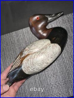 Big Sky Carvers Montana USA 1999 Canvasback Carved Wood Duck 12
