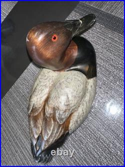 Big Sky Carvers Montana USA 1999 Canvasback Carved Wood Duck 12