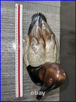 Big Sky Carvers Montana USA 1999 Canvasback Carved Wood Duck 12