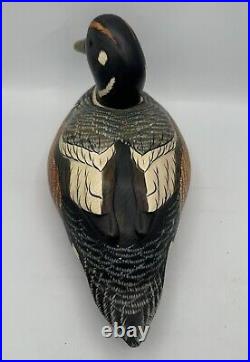 Big Sky Carvers Montana Vintage Wood Decoy SIGNED S. S. Huntsman Glass Eyes 13L