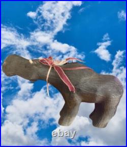 Big Sky Carvers Montana Wood Female Cow Moose (Pegs) 17x8.5 NO Antlers HTF