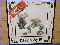Big Sky Carvers Moose Moosetivity Christmas Figurines Sets Moosetivity 5pc II IV