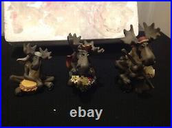 Big Sky Carvers Moosetivity Figurine Nativity Sets1-2-3-4 Rare & Retired