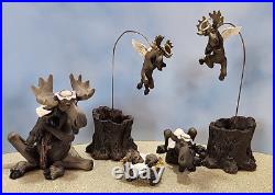 Big Sky Carvers Moosetivity I Moose BearFoots 5 pc Set Complete Nativity