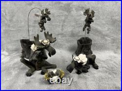 Big Sky Carvers Moosetivity I Moose BearFoots 5 pc Set Complete Nativity