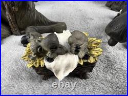 Big Sky Carvers Moosetivity I Moose BearFoots 5 pc Set Complete Nativity