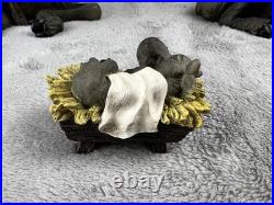 Big Sky Carvers Moosetivity I Moose BearFoots 5 pc Set Complete Nativity