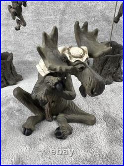 Big Sky Carvers Moosetivity I Moose BearFoots 5 pc Set Complete Nativity