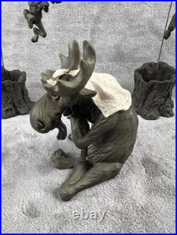 Big Sky Carvers Moosetivity I Moose BearFoots 5 pc Set Complete Nativity