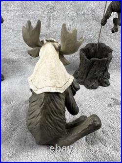 Big Sky Carvers Moosetivity I Moose BearFoots 5 pc Set Complete Nativity