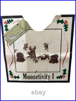 Big Sky Carvers Moosetivity I Moose Figurine 5 pc Set Complete Mountain Mooses