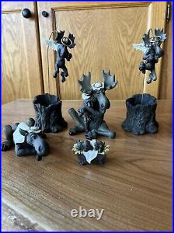 Big Sky Carvers Moosetivity I Moose Figurine 5 pc Set Complete Nativity