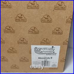 Big Sky Carvers Moosetivity II Moose Figurine 3 pc Set Mountain Mooses
