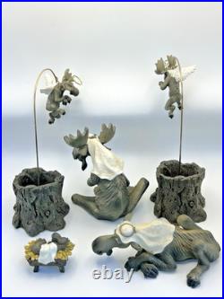 Big Sky Carvers Moosetivity Set 1 By Phylis's Driscoll 5 Pieces Full Nativity