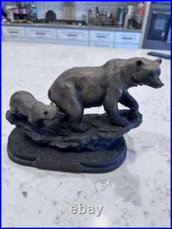 Big Sky Carvers Mountain Matriarch Bear & Cub Bronze Marc Pierce Statue Figurine