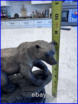 Big Sky Carvers Mountain Matriarch Bear & Cub Bronze Marc Pierce Statue Figurine