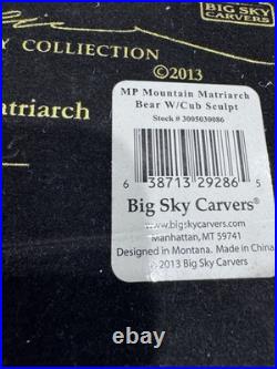 Big Sky Carvers Mountain Matriarch Bear & Cub Bronze Marc Pierce Statue Figurine