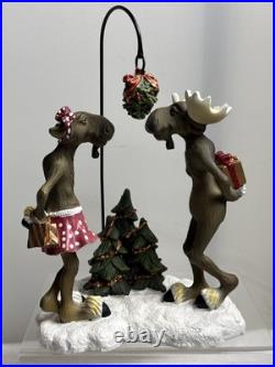 Big Sky Carvers Mountain Mooses Mistletoe Mooseschristmas Figurine Rare