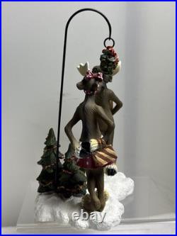 Big Sky Carvers Mountain Mooses Mistletoe Mooseschristmas Figurine Rare