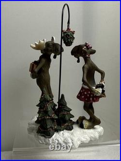 Big Sky Carvers Mountain Mooses Mistletoe Mooseschristmas Figurine Rare