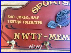 Big Sky Carvers NWTF Turkey Hunting Welcome Sportsmen Wooden Sign Decor