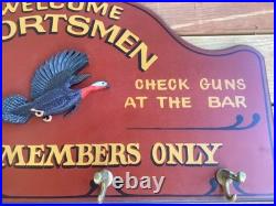 Big Sky Carvers NWTF Turkey Hunting Welcome Sportsmen Wooden Sign Decor