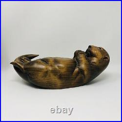 Big Sky Carvers North American RIVER OTTER Master's ED Wood Carving Art 152/950