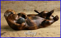 Big Sky Carvers North American River Otter Wood Sculpture Carving