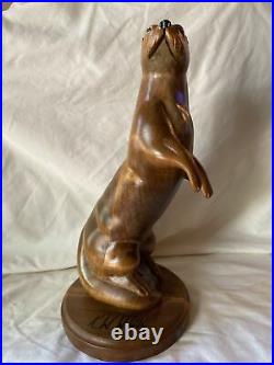 Big Sky Carvers North American River Otter Wood Sculpture Carving 233/1250