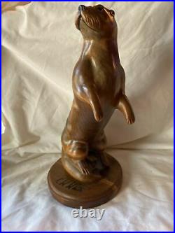 Big Sky Carvers North American River Otter Wood Sculpture Carving 233/1250