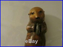 Big Sky Carvers North American River Otter Wood Sculpture Carving Art 672/950