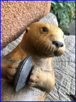 Big Sky Carvers North American River Otter Wood Sculpture Carving Art 862/1250