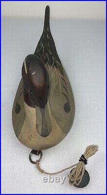 Big Sky Carvers Northern Pintail Wooden Duck Decoy Handcrafted R White Montana