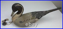 Big Sky Carvers Northern Pintail Wooden Duck Decoy Handcrafted R White Montana