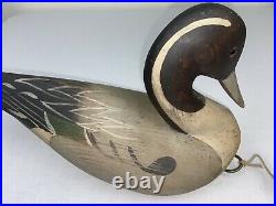 Big Sky Carvers Northern Pintail Wooden Duck Decoy Handcrafted R White Montana