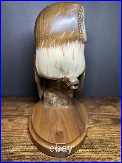 Big Sky Carvers OWL Wood Sculpture EVENING TRACKER Ken White #369/ 1250 9 tall