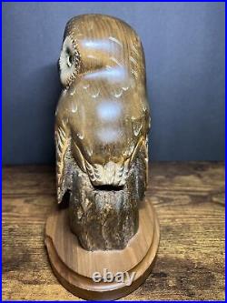 Big Sky Carvers OWL Wood Sculpture EVENING TRACKER Ken White #369/ 1250 9 tall