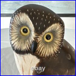 Big Sky Carvers OWL Wood Sculpture EVENING TRACKER Ken White #486/1250 9 tall